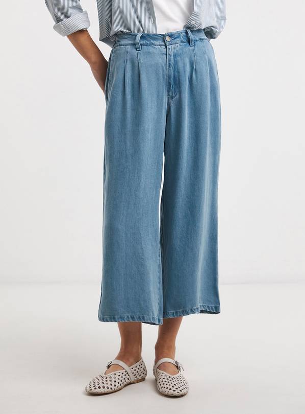 JD WILLIAMS Lyocell Wide Leg Cropped Jean 26